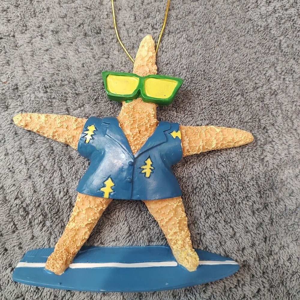 Chesapeake Bay Starfish Surfer Dude Christmas Ornament Sunglasses Surf Board